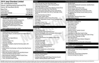 2019 Jeep Cherokee Limited 4x4