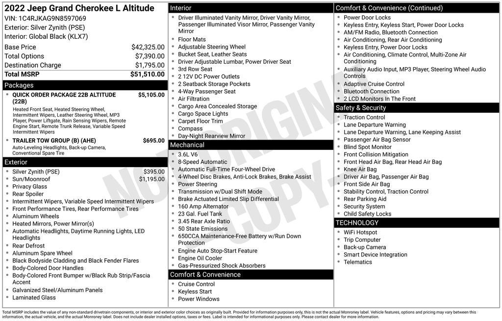 2022 Jeep Grand Cherokee L Altitude