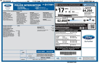 2016 Ford Utility Police Interceptor AWD 4dr