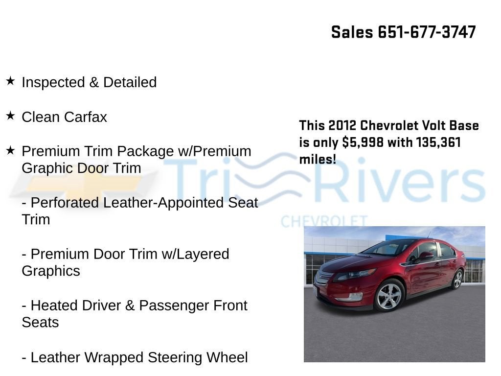 2012 Chevrolet Volt 5dr HB