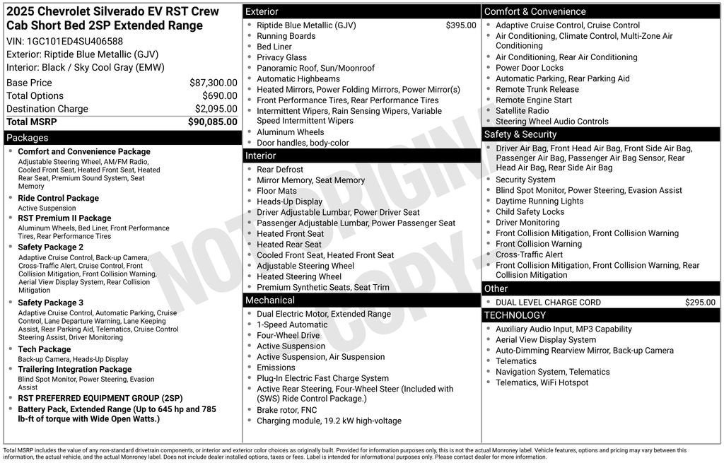 2025 Chevrolet Silverado EV RST - Extended Range