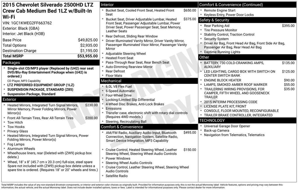2015 Chevrolet Silverado 2500 HD LTZ