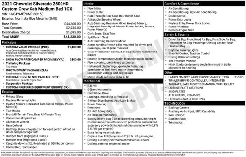 2021 Chevrolet Silverado 2500 HD Custom