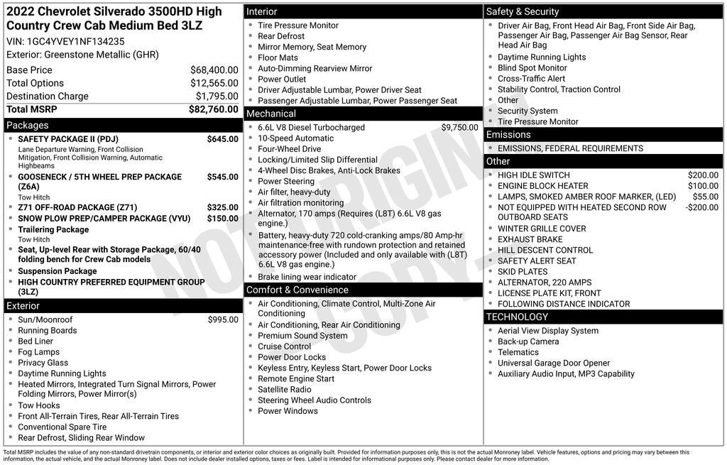 2022 Chevrolet Silverado 3500 HD High Country