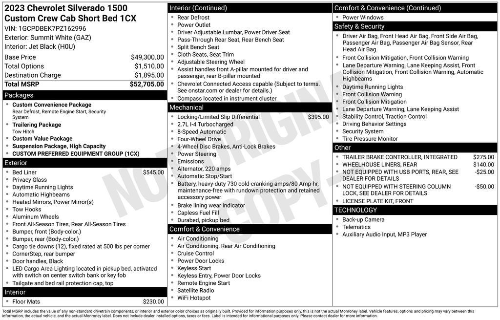 2023 Chevrolet Silverado 1500 Custom