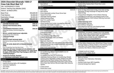 2026 Chevrolet Silverado 1500 LT