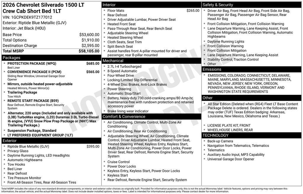 2026 Chevrolet Silverado 1500 LT