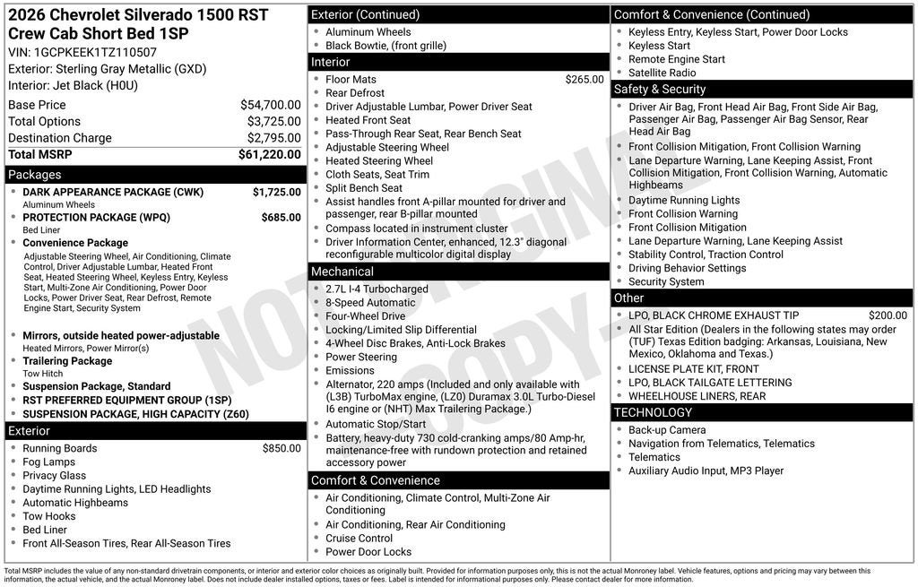 2026 Chevrolet Silverado 1500 RST