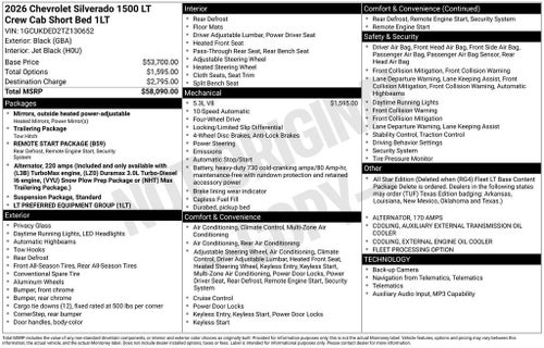 2026 Chevrolet Silverado 1500 LT