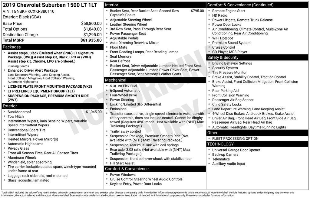 2019 Chevrolet Suburban LT