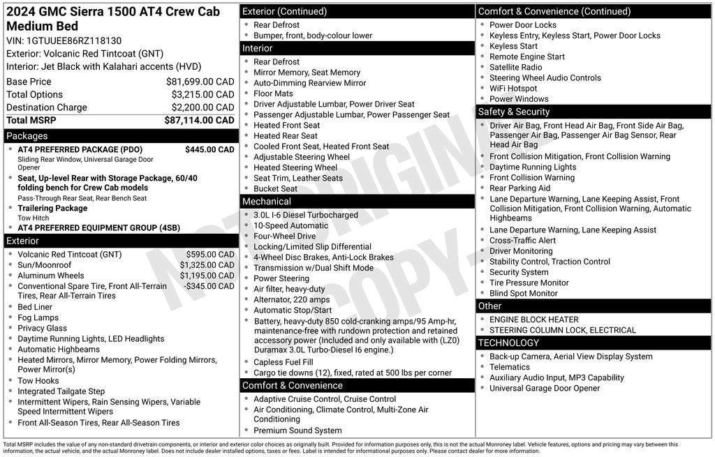 2024 GMC Sierra 1500 AT4