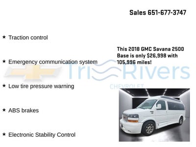 2018 GMC Savana Cargo 2500 Work Van