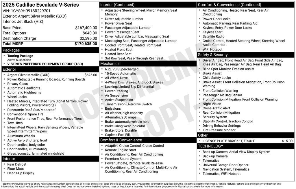 2025 Cadillac Escalade Escalade-V