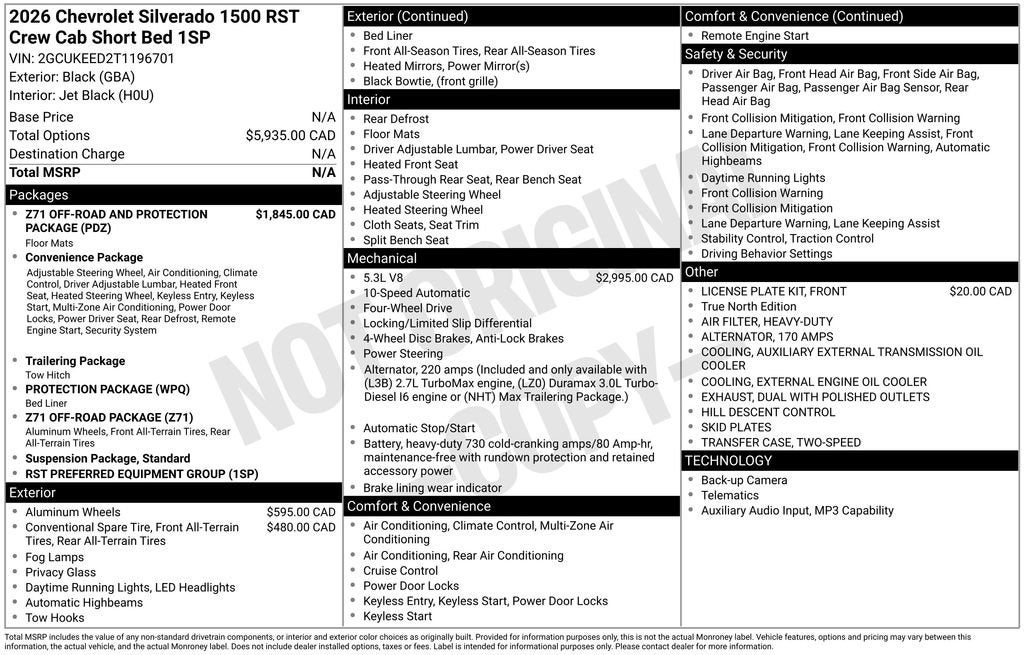 2026 Chevrolet Silverado 1500 RST