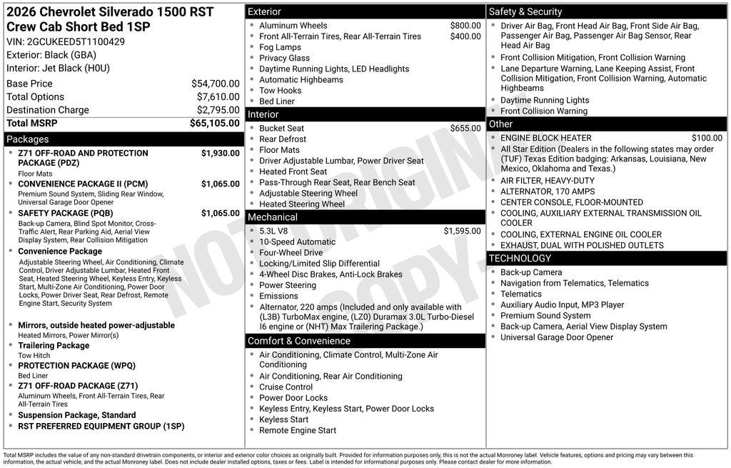 2026 Chevrolet Silverado 1500 RST