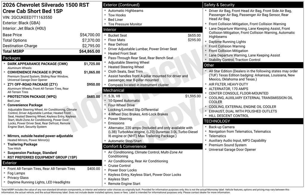 2026 Chevrolet Silverado 1500 RST
