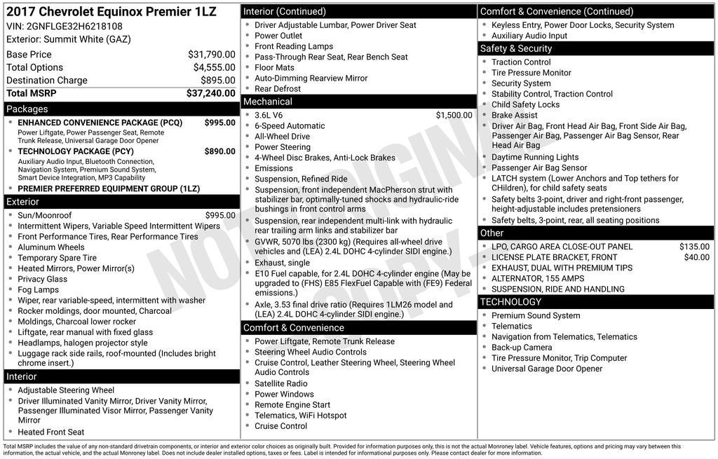 2017 Chevrolet Equinox Premier