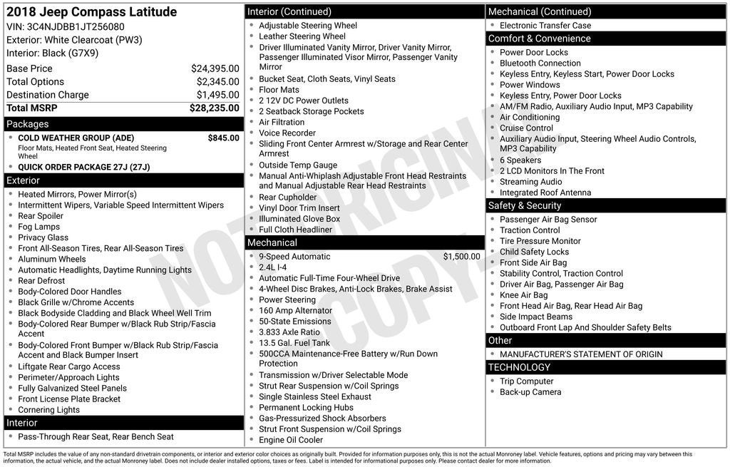 2018 Jeep Compass Latitude 4x4