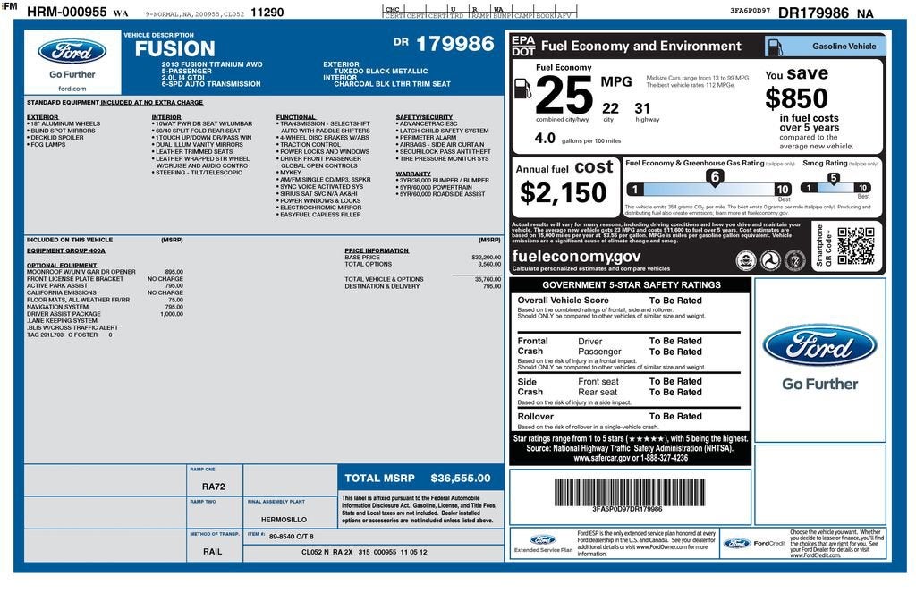 2013 Ford Fusion Titanium