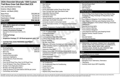 2026 Chevrolet Silverado 1500 Custom Trail Boss