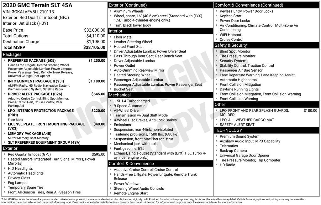 2020 GMC Terrain SLT