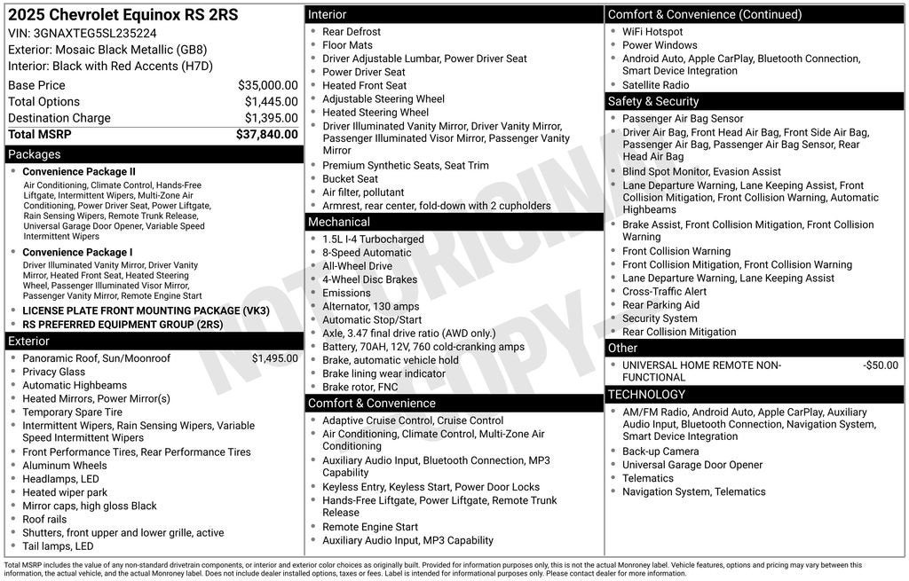 2025 Chevrolet Equinox RS