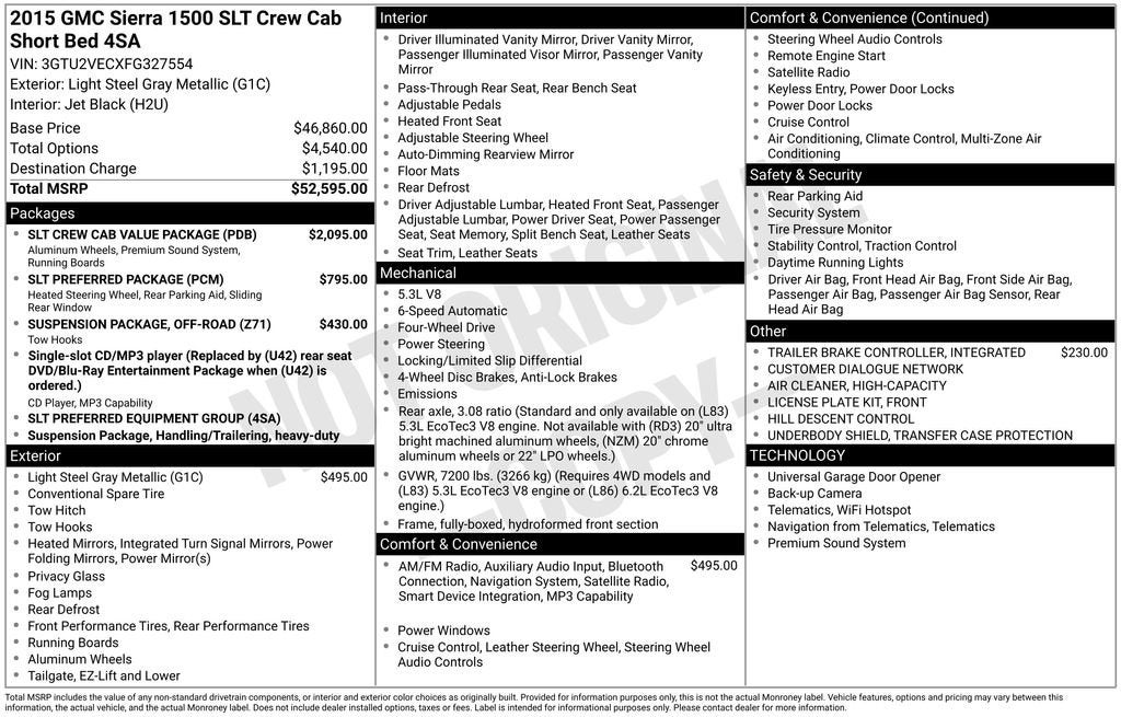 2015 GMC Sierra 1500 SLT