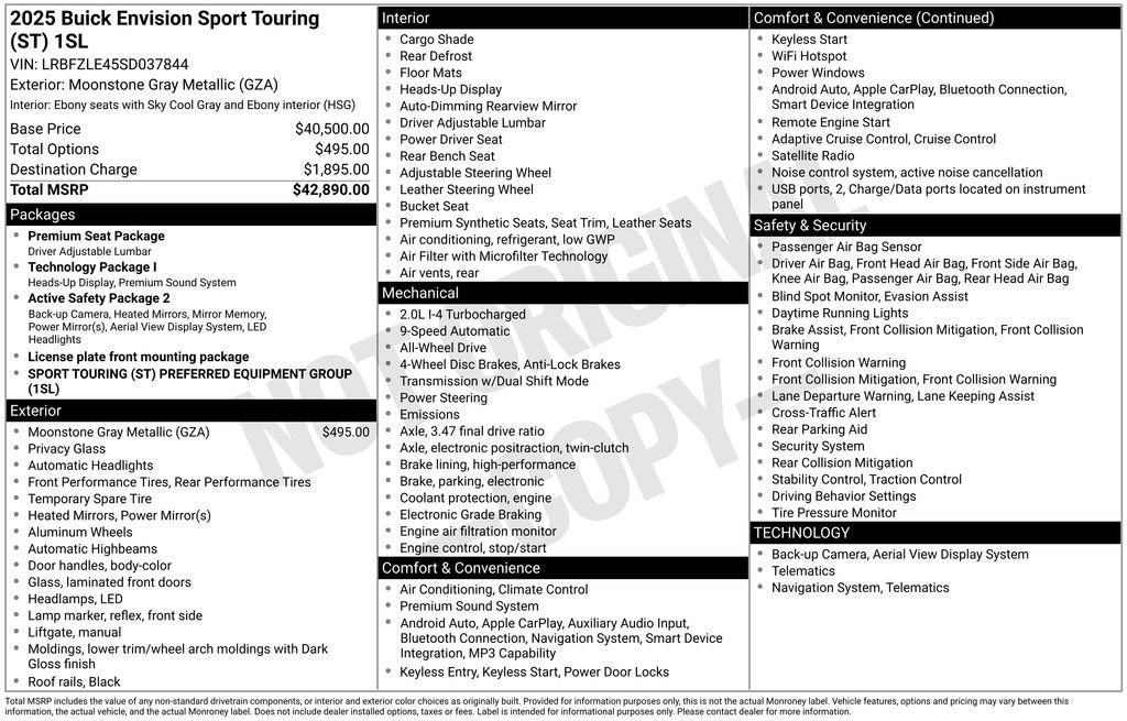 Used 2025 Buick Envision Sport Touring with VIN LRBFZLE45SD037844 for sale in Hastings, Minnesota