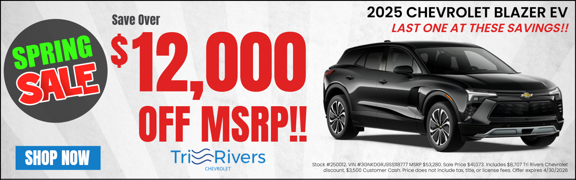 NEW BLAZER EV AT TRI RIVERS CHEVROLET IN HASTINGS, MN